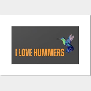 I Love Hummers Awesome Hummingbird Lover Posters and Art